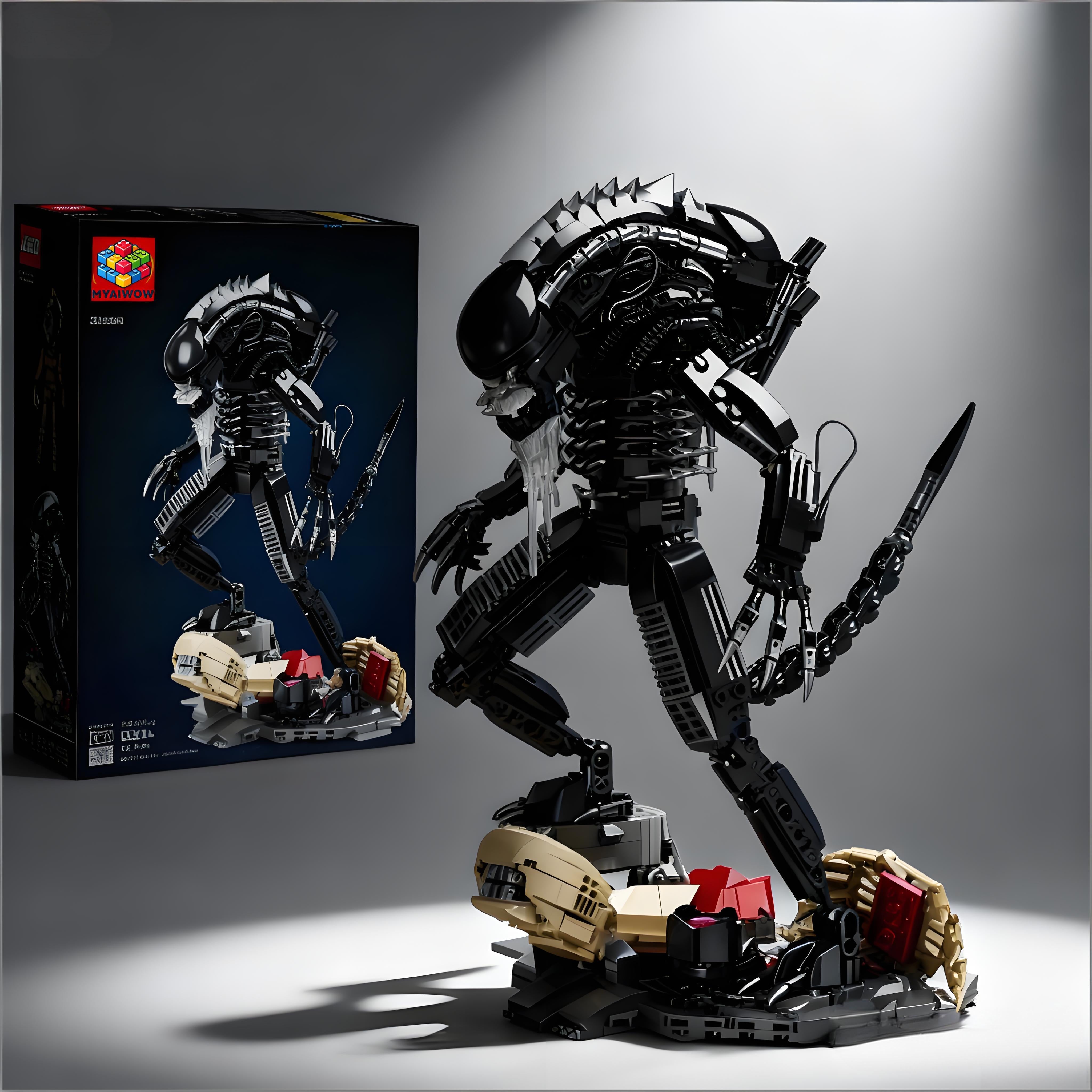 Alien Xenomorph Building Blocks — A Dark Collector’s Display for Serious Adult Builders