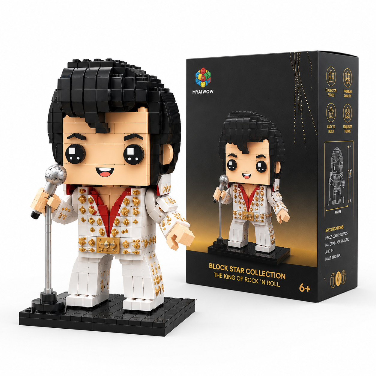 The King of Rock Block Figure – Legendary Stage Edition