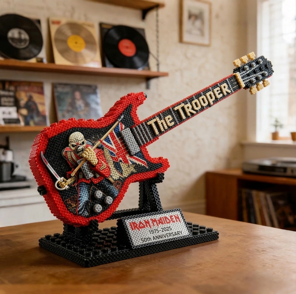 🎸 50th Anniversary Rock Icon 3D Perler Bead Guitar DIY Kit