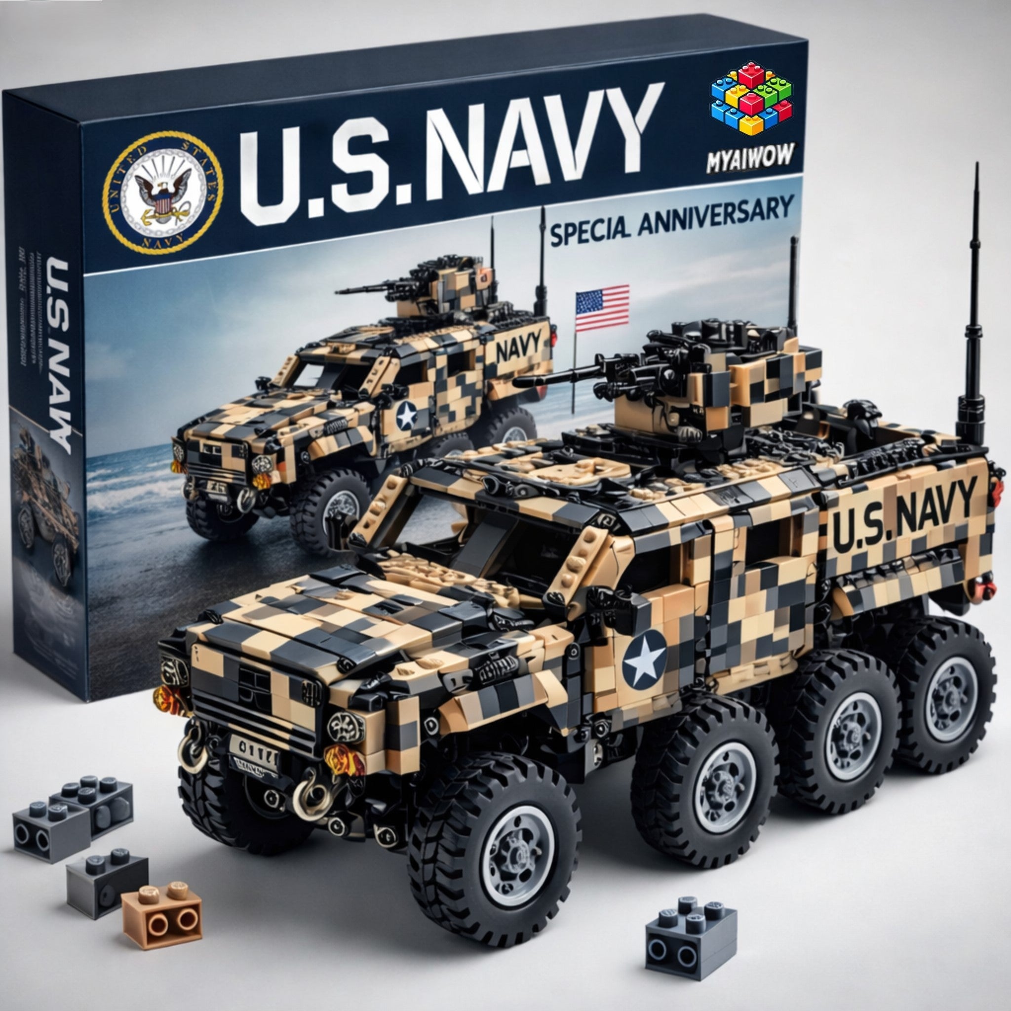 ๐๐ช U.S. Military Tactical Vehicle Collector Brick Set