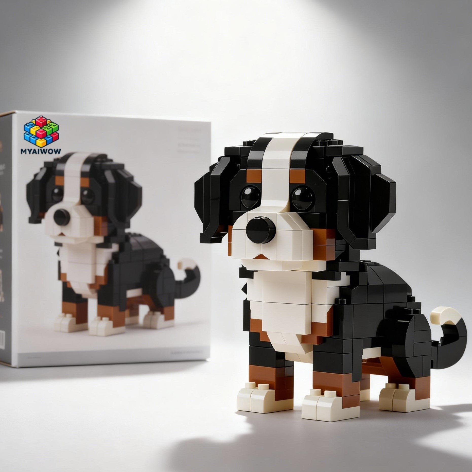 ๐ถโจ Bernese Pup โ Companion Brick Figure