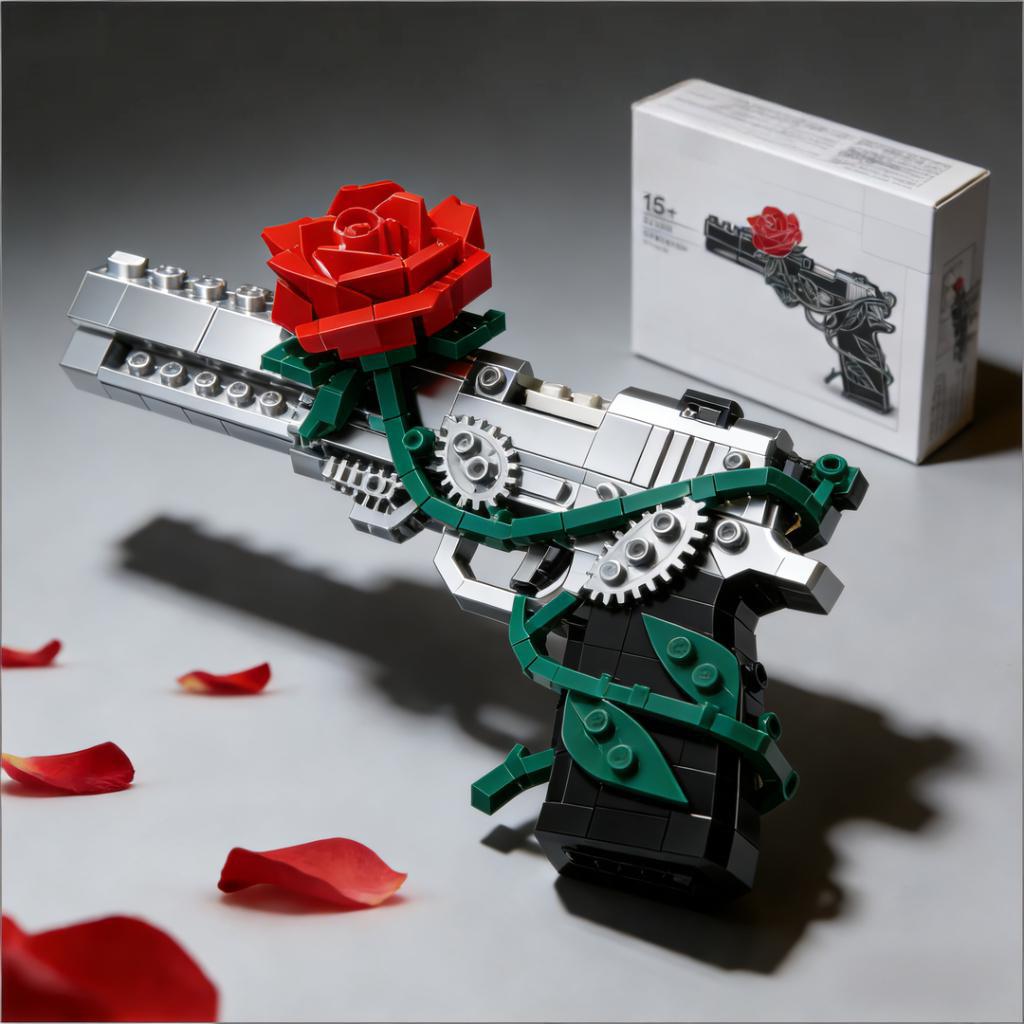 ๐น๐ซ Mechanical Rose Pistol Collector Brick Display Set