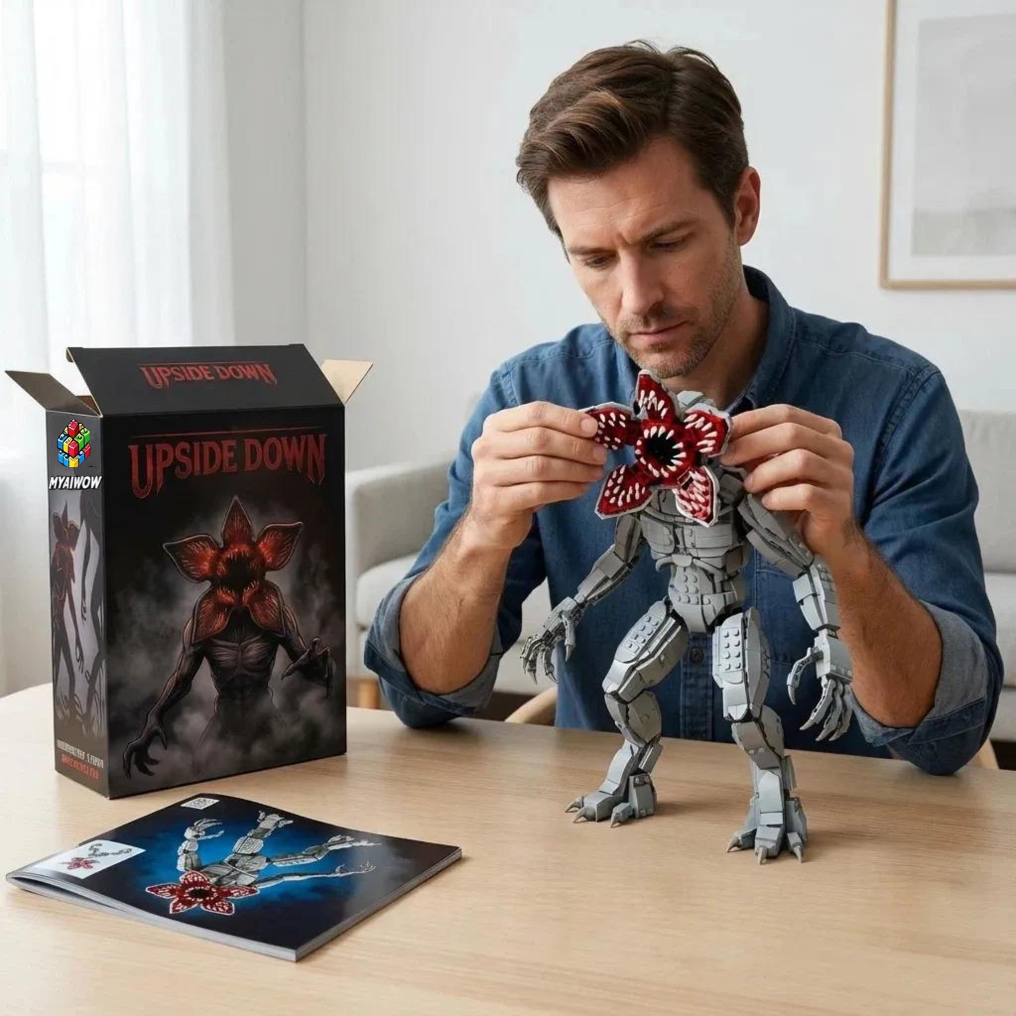 ๐ฉธ๐ท๏ธ Upside Down Demon โ Horror Collector Brick Figure