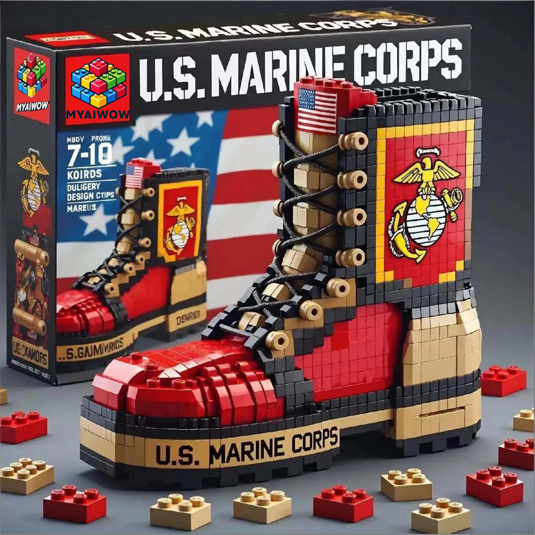 Built to Serve — U.S. Military Boots Collector Brick Display Set