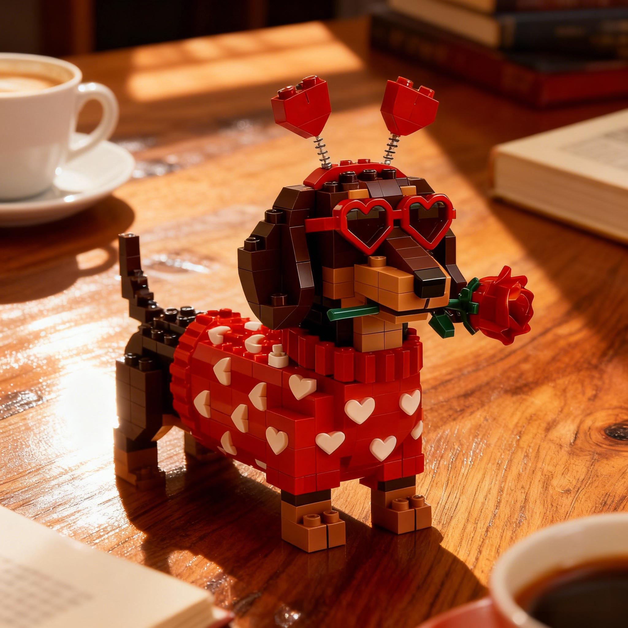 🐶💘 Love Pup — Valentine Collector Brick Figure