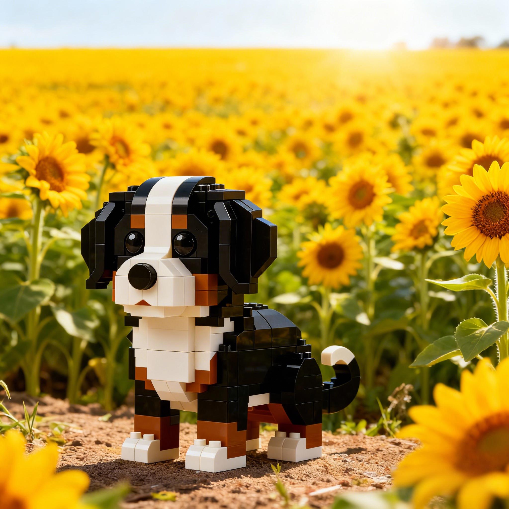 🐶✨ Bernese Pup — Companion Brick Figure