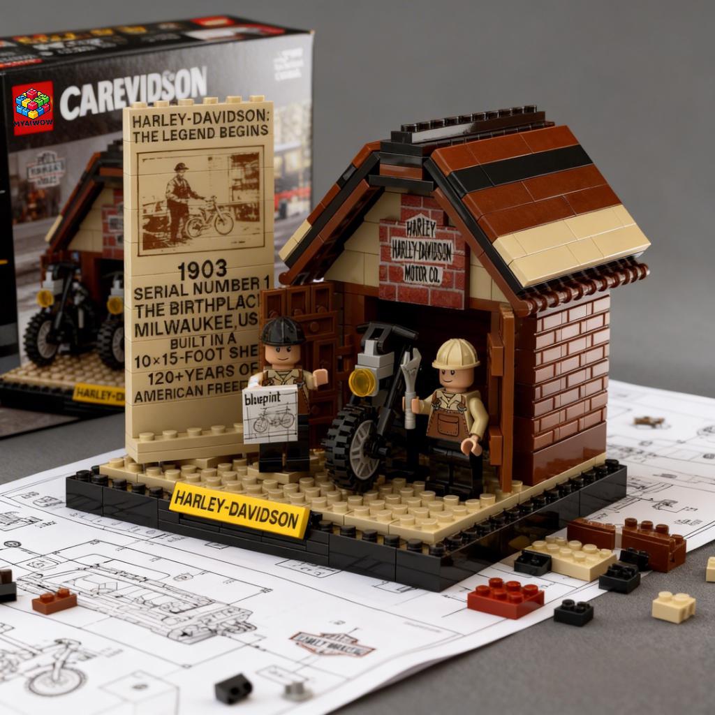 🏍️ The Legend Begins Brick Set: 120+ Years of American Freedom