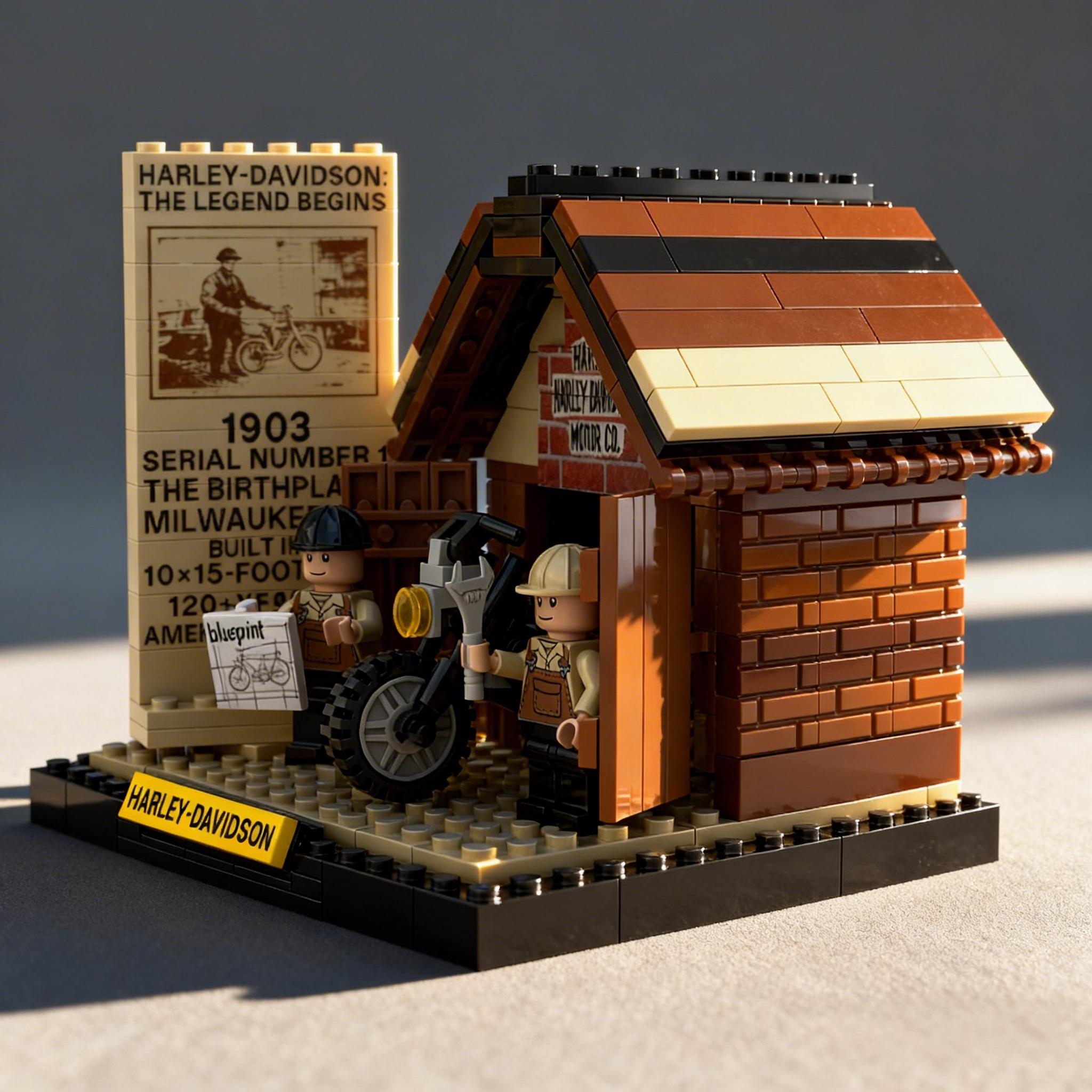 🏍️ The Legend Begins Brick Set: 120+ Years of American Freedom