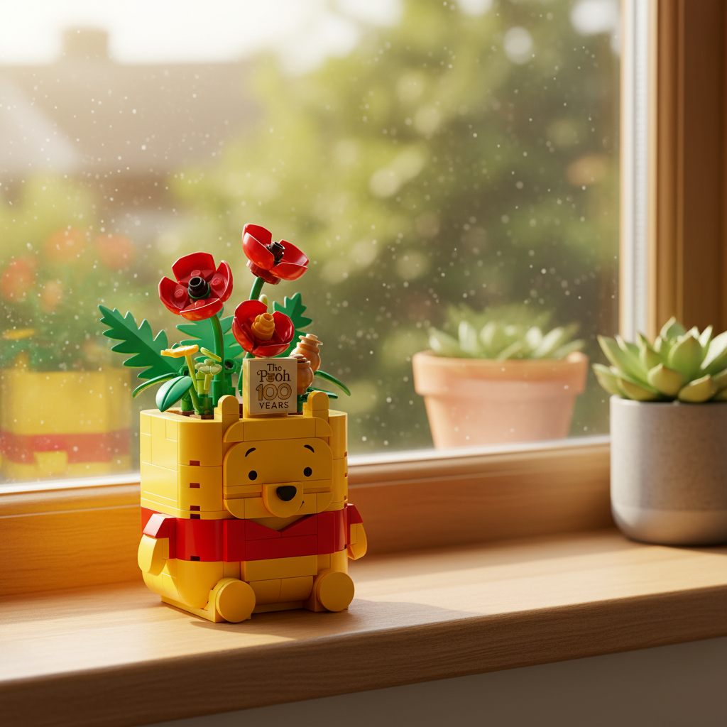 🍯🌼 Honey Bear 100-Year Style Brick Display Set