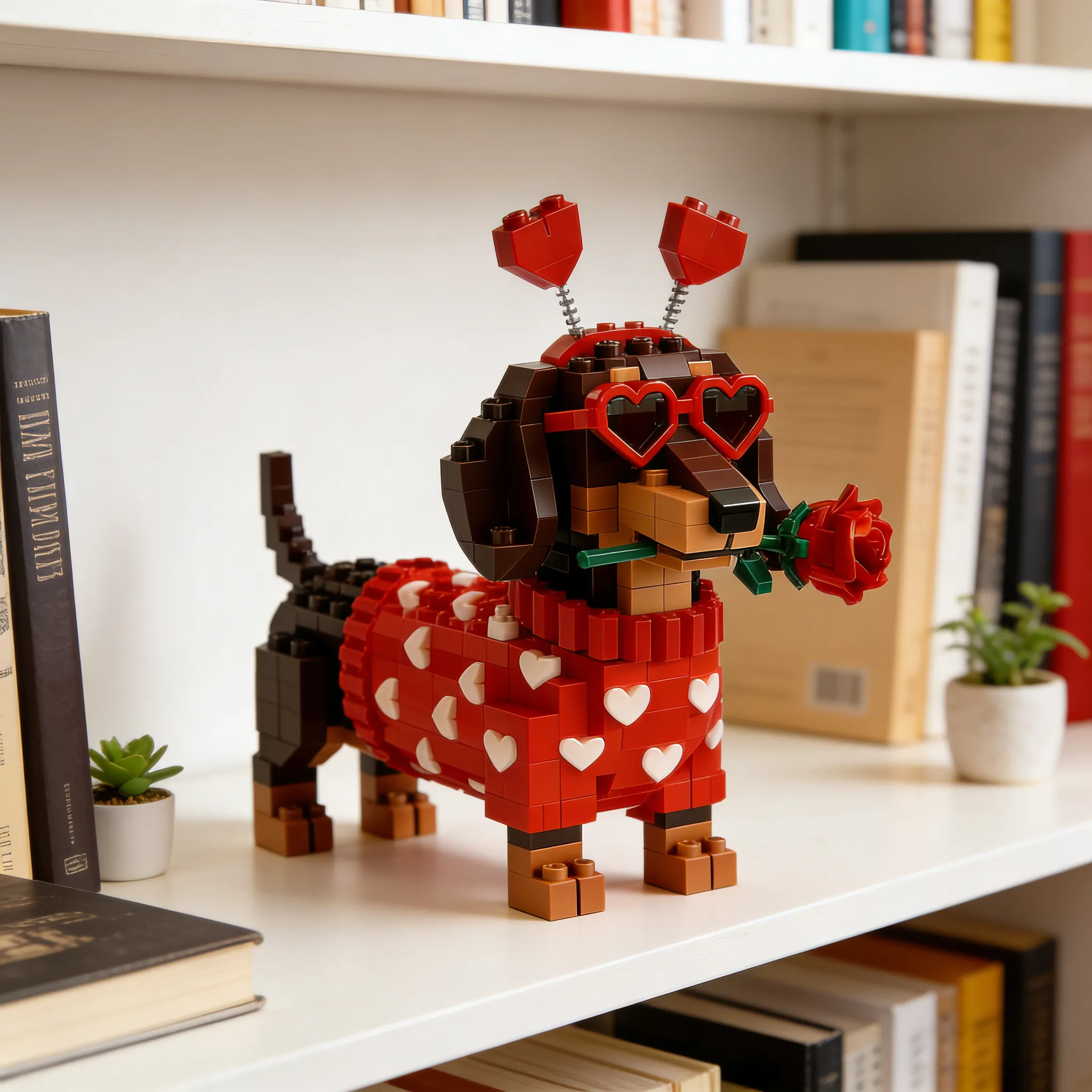 🐶💘 Love Pup — Valentine Collector Brick Figure