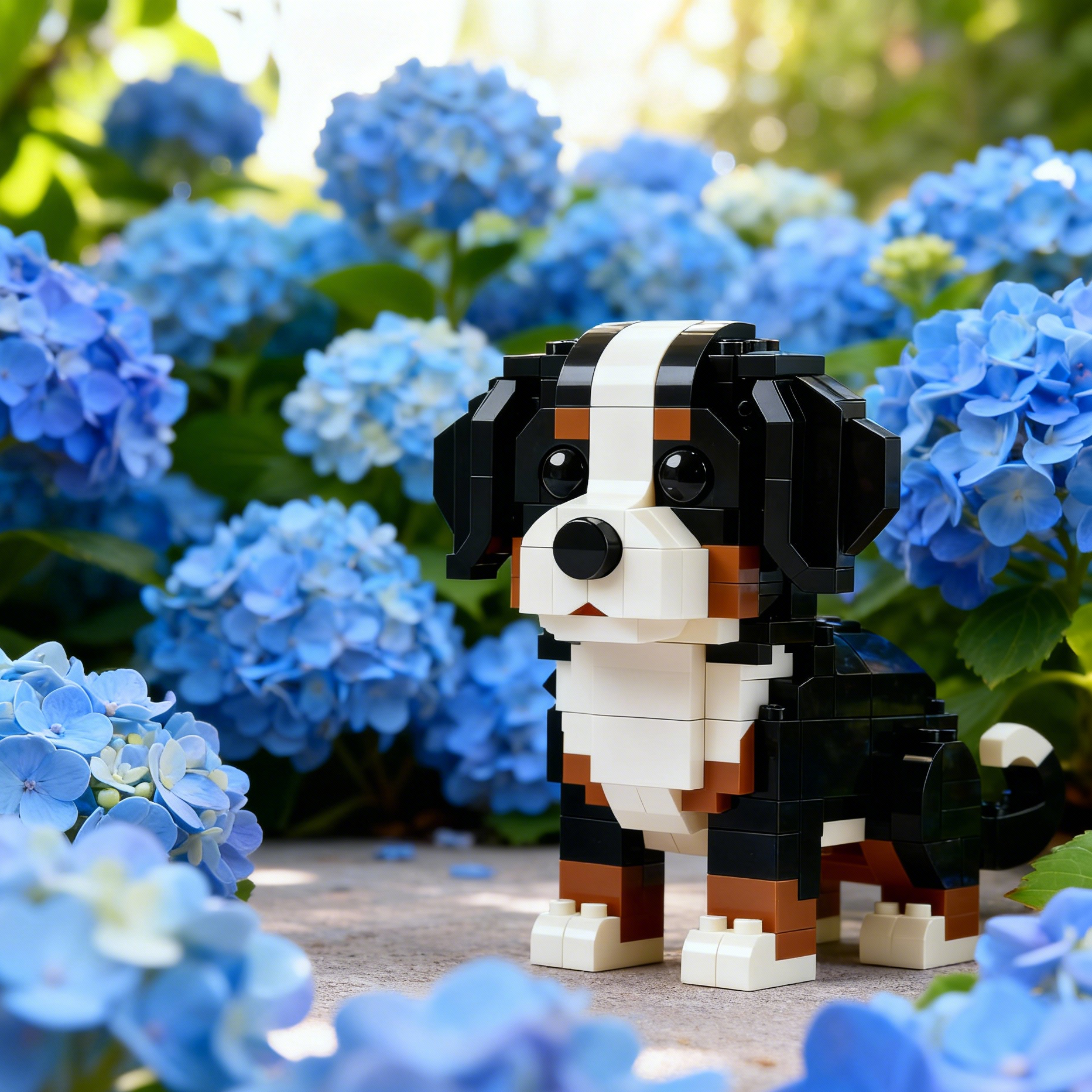 🐶✨ Bernese Pup — Companion Brick Figure