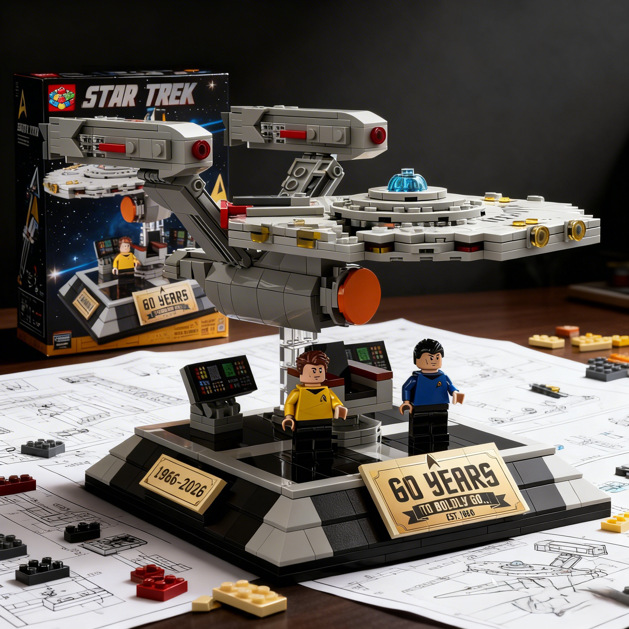 Boldly Go 60th Anniversary Brick Set
