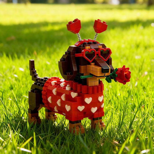 Love on Four Paws — Valentine Dachshund Build Set