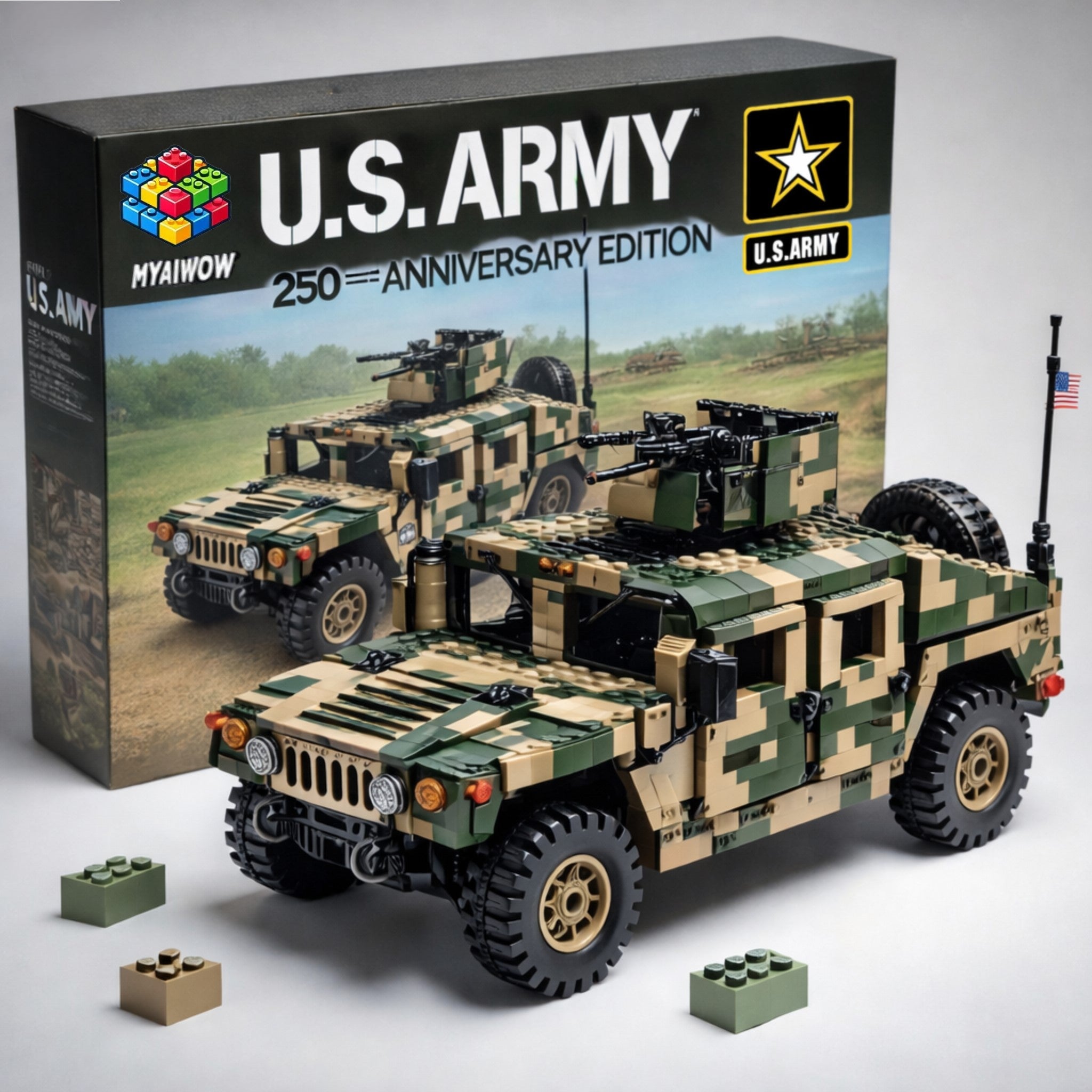 🚙🪖 U.S. Military Tactical Vehicle Collector Brick Set