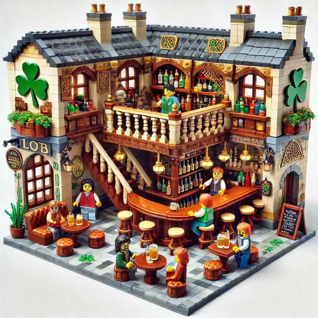 Saint Patrick's Day Irish Pub Building Blocks Set