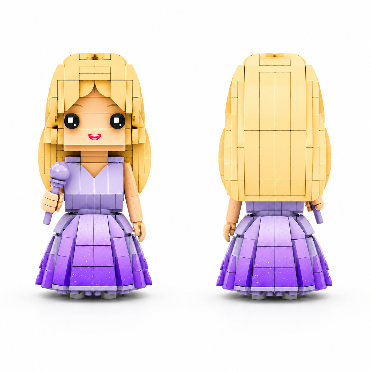 1989-Inspired Lavender Ball Gown Brick Figure | Pop Star Collectible Building Block