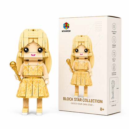 Golden Era Songbird Brick Figure | Music Icon Building Block Collectible