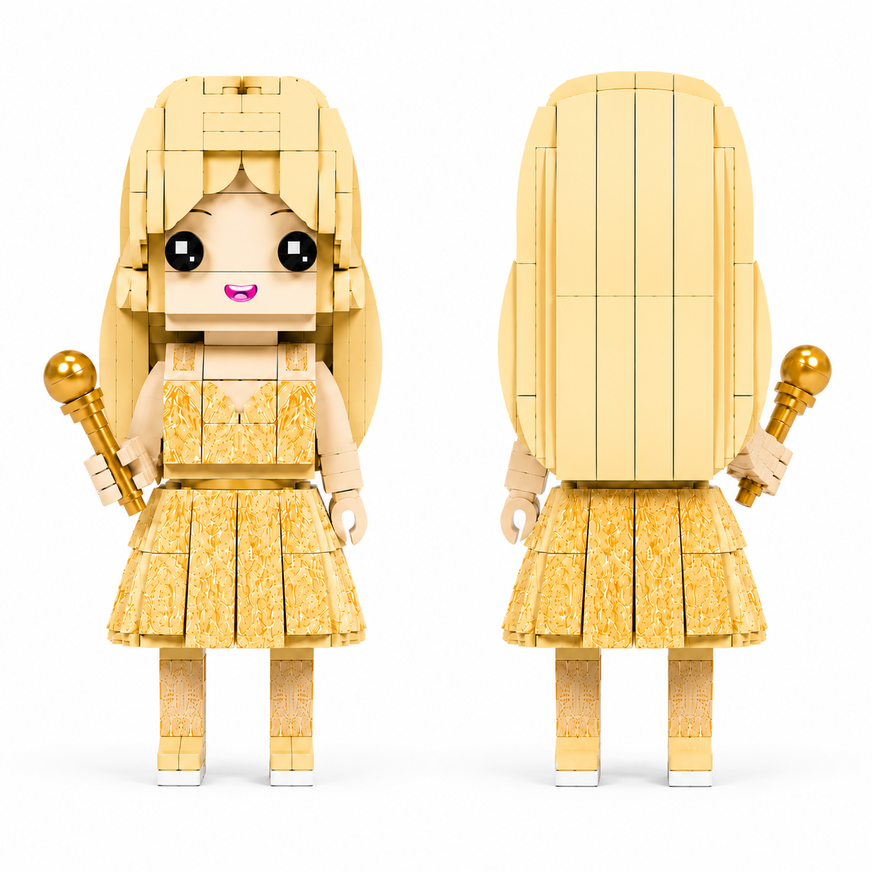 Golden Era Songbird Brick Figure | Music Icon Building Block Collectible