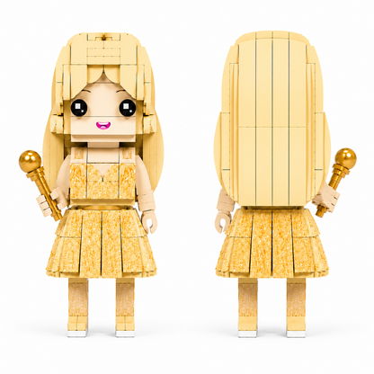 Golden Era Songbird Brick Figure | Music Icon Building Block Collectible