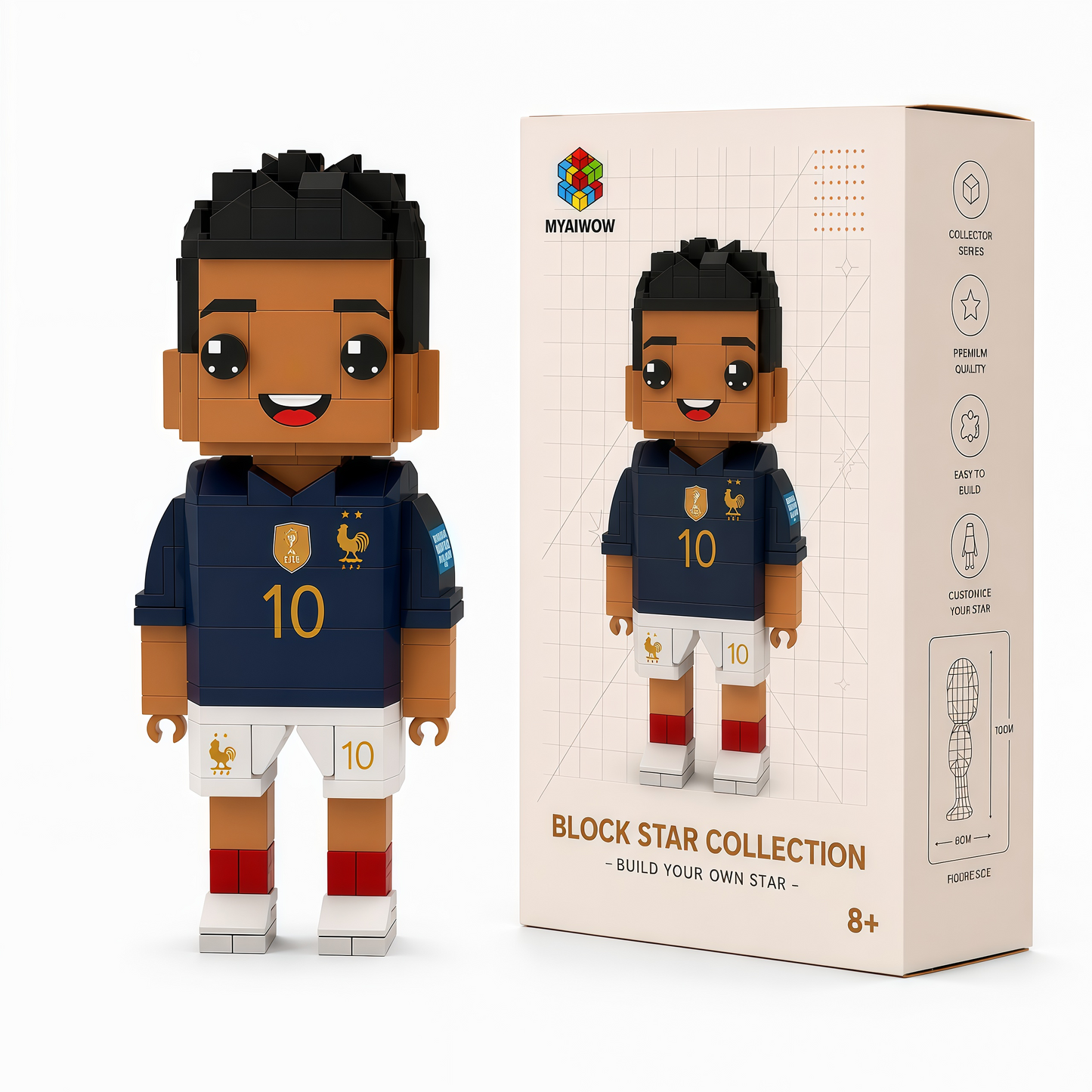 World Champion Football Brick Figure