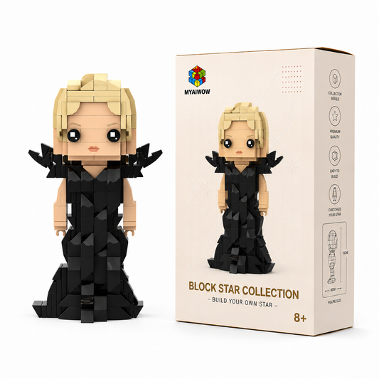 Dark Couture Pop Icon Brick Figure