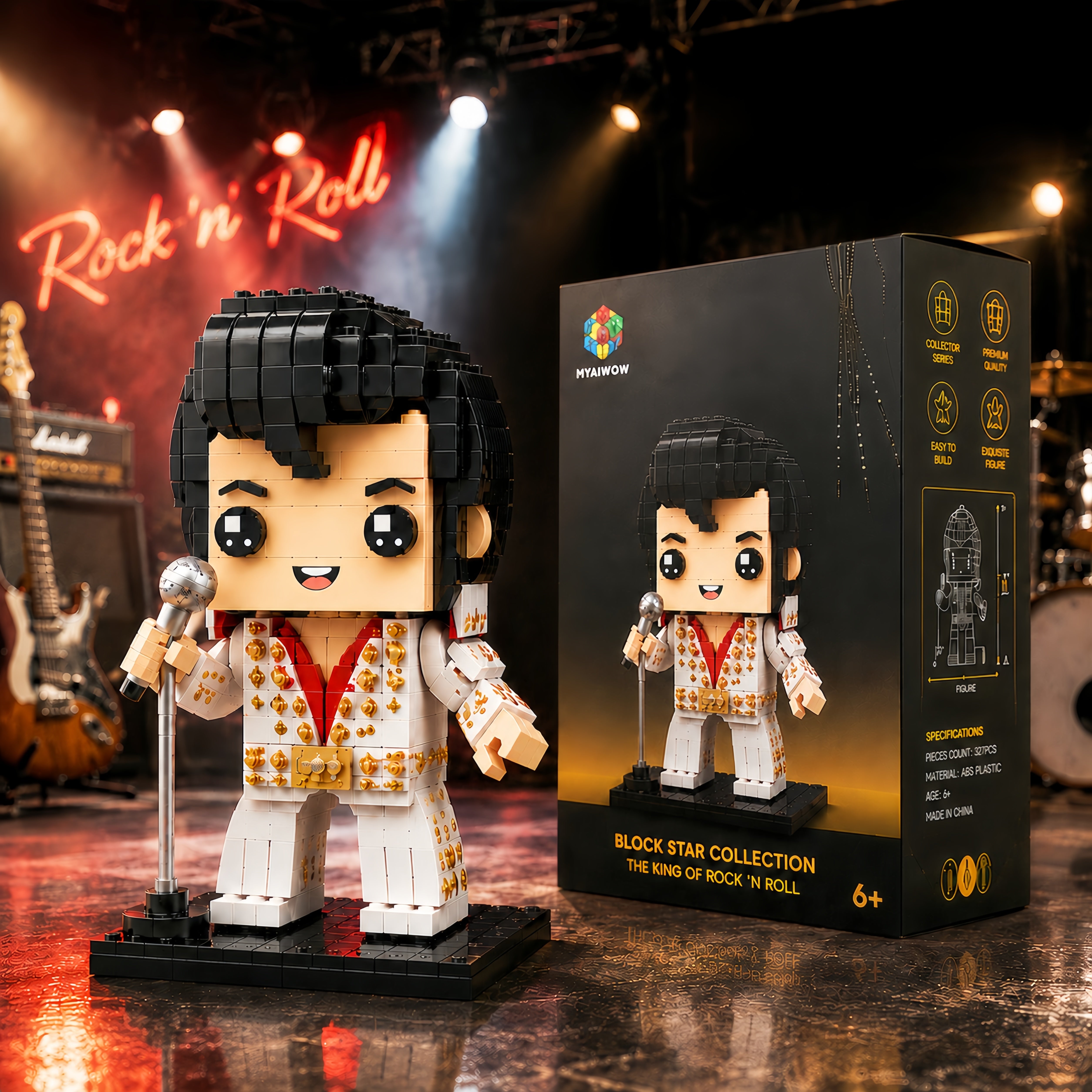 The King of Rock Block Figure – Legendary Stage Edition