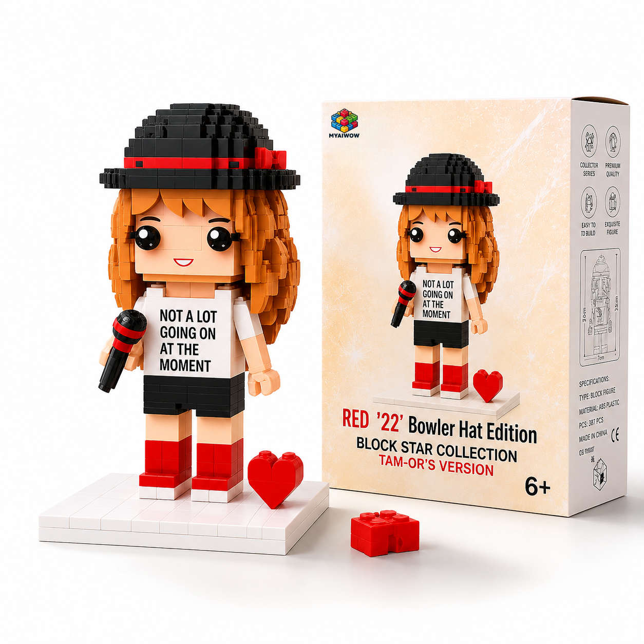 Red Era Songbird Brick Figure