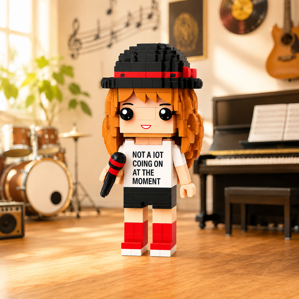 Red Era Songbird Brick Figure