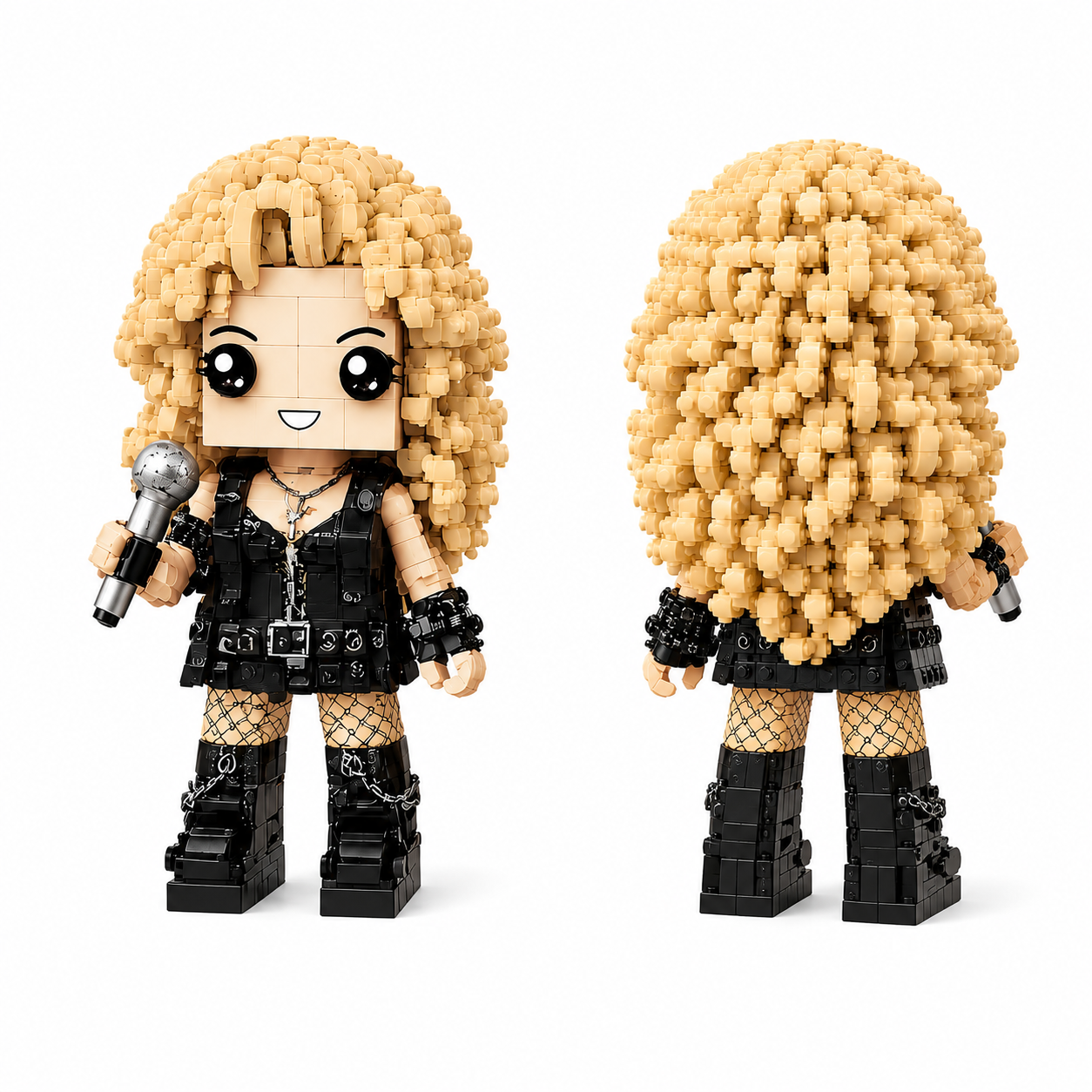 80s Pop Diva Brick Figure – Material Girl Edition