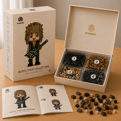 Legendary Shred Guitarist Brick Figure