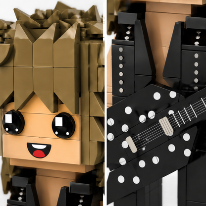 Legendary Shred Guitarist Brick Figure