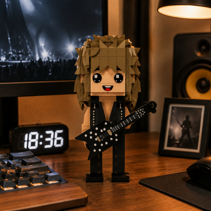 Legendary Shred Guitarist Brick Figure
