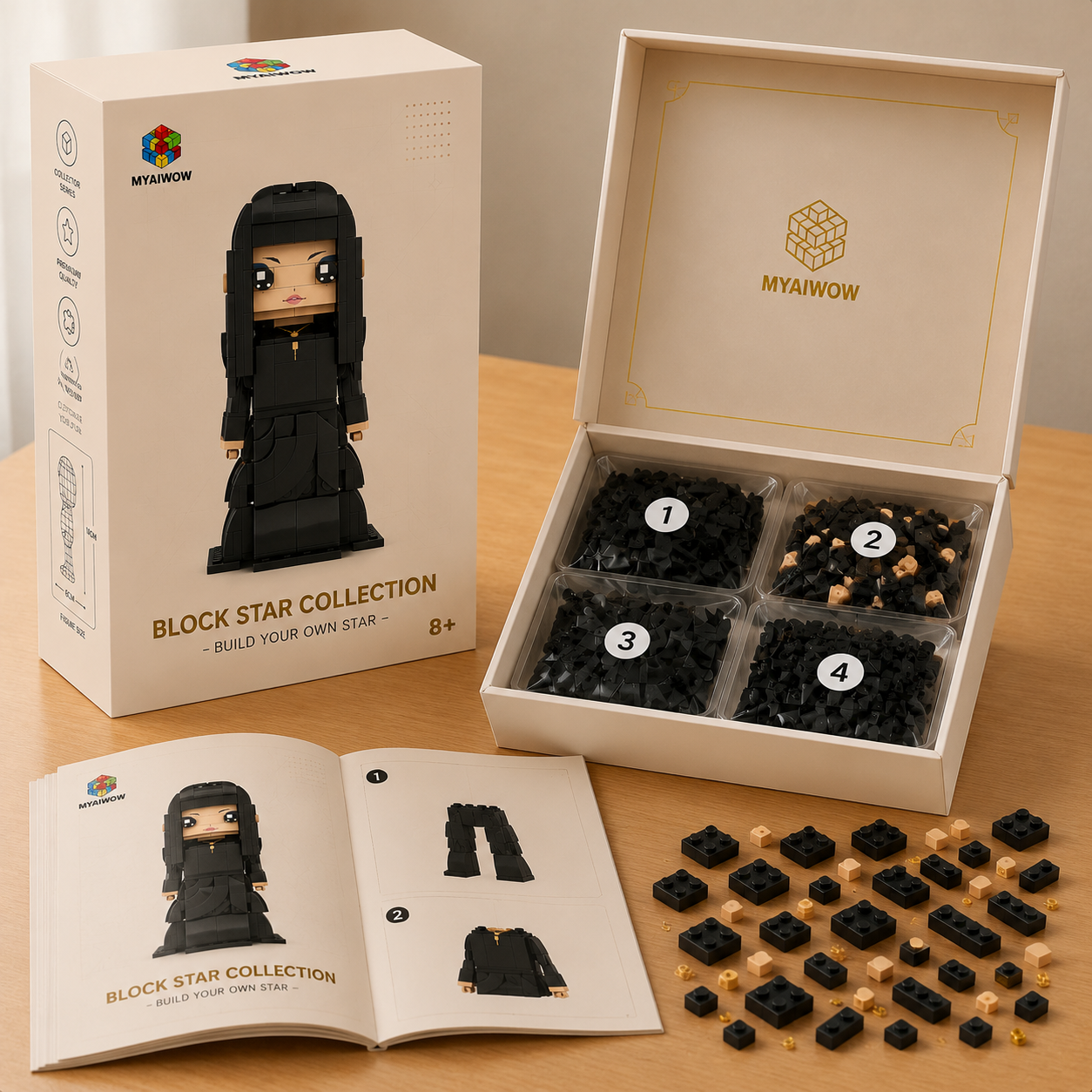 Dark Glam Pop Icon Brick Figure