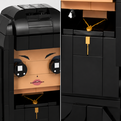 Dark Glam Pop Icon Brick Figure