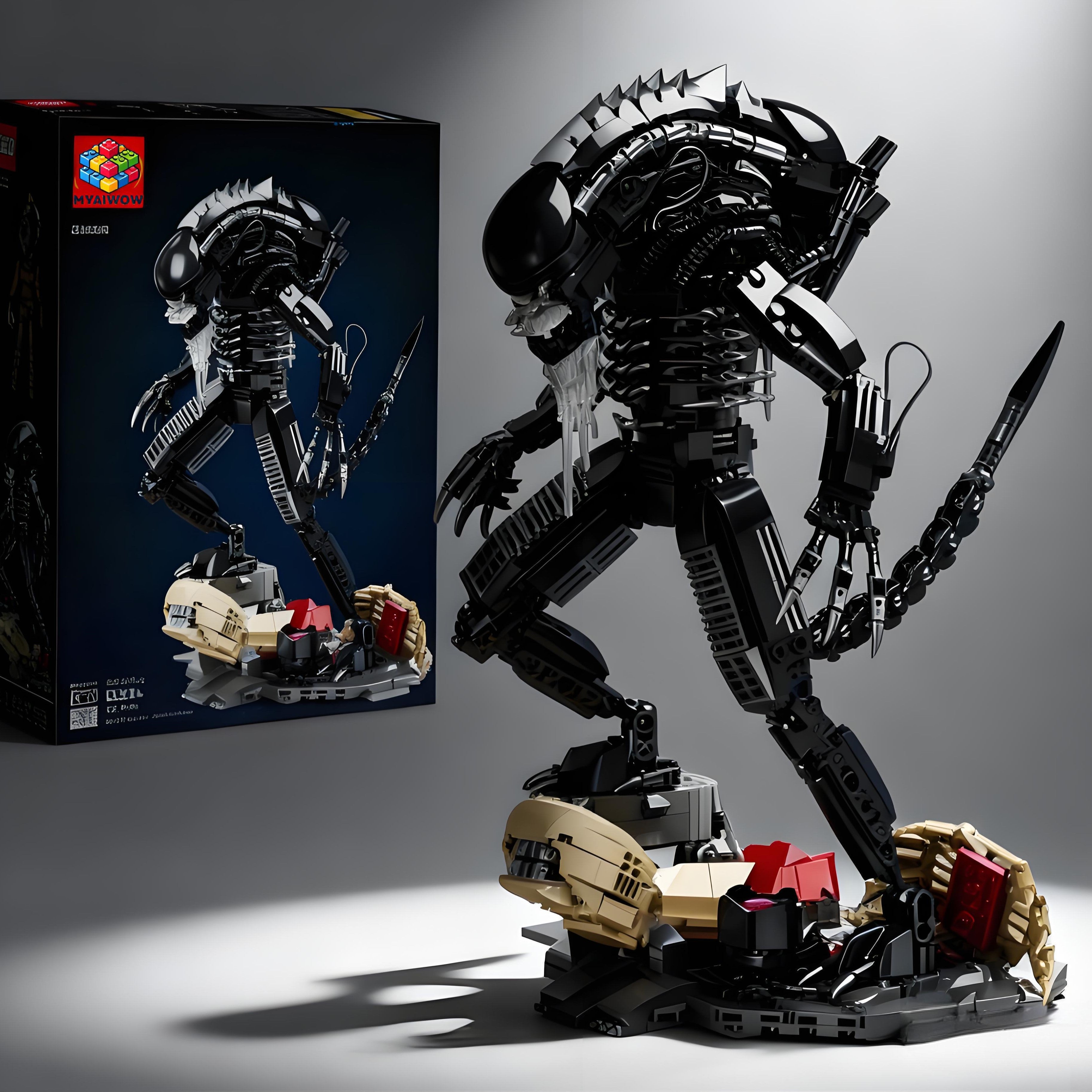 👽🖤 Xenomorph Dominator — Sci-Fi Collector Brick Statue
