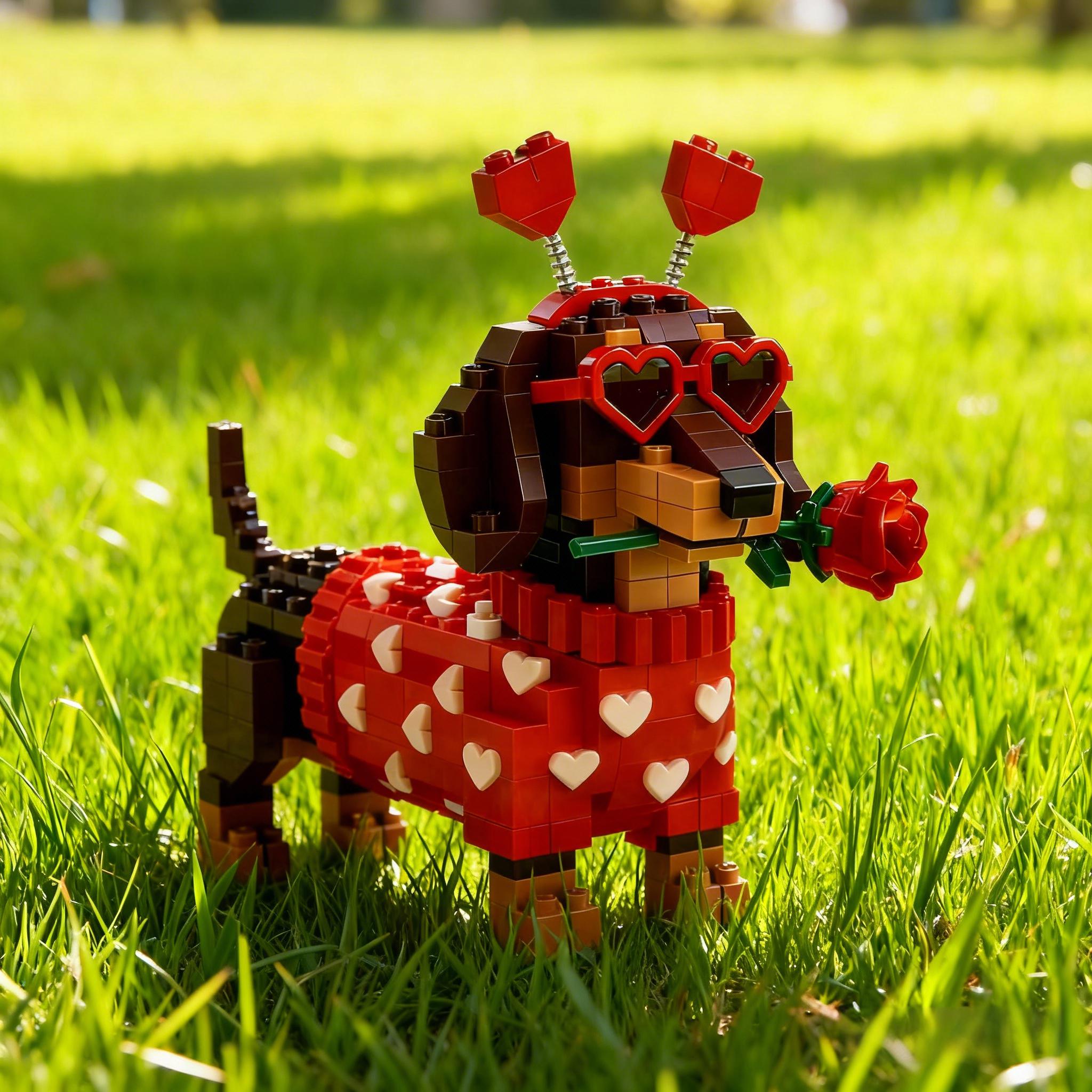 🐶💘 Love Pup — Valentine Collector Brick Figure