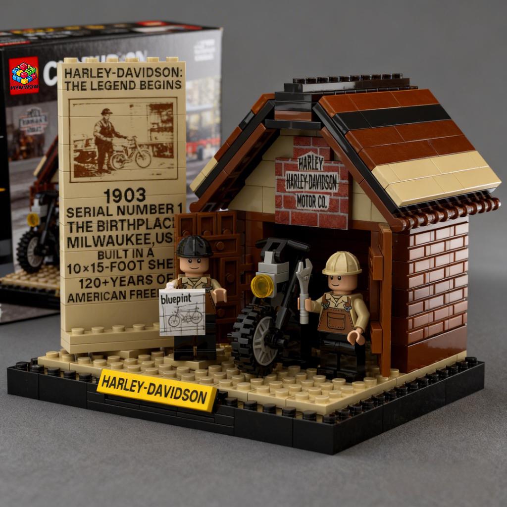 🏍️ The Legend Begins Brick Set: 120+ Years of American Freedom
