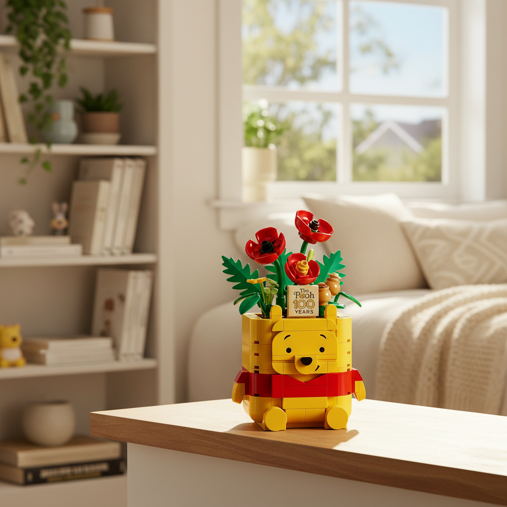 🍯🌼 Honey Bear 100-Year Style Brick Display Set