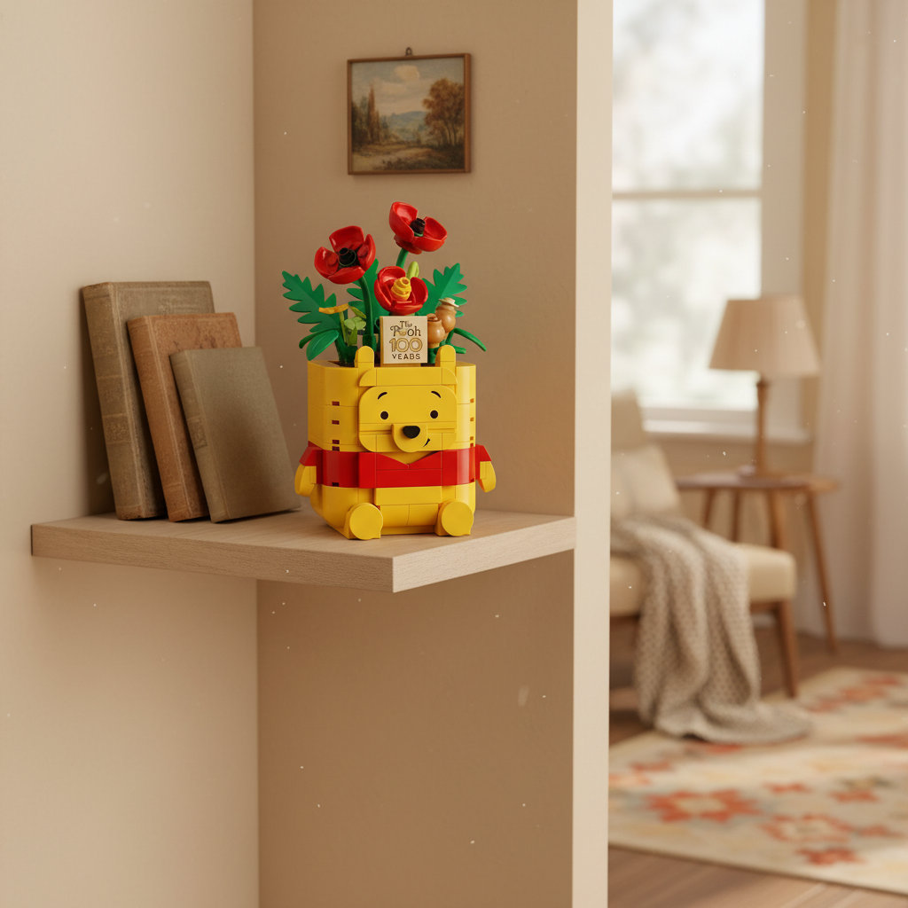 🍯🌼 Honey Bear 100-Year Style Brick Display Set